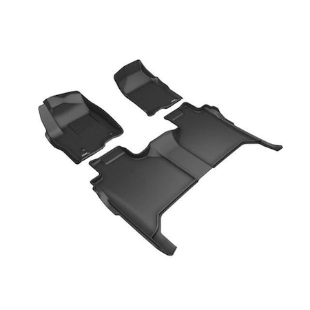 3D Maxpider M02501509 Kagu 2 Row Floor Mat Set for 2019-2020 GMC Sierra 1500, Black A3D-M02501509